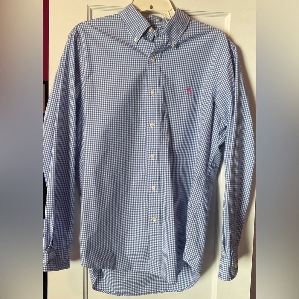 Ralph Lauren Blue Gingham Men's Shirt